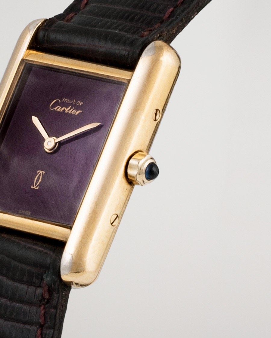 Herre | Pre-Owned & Vintage Watches | Cartier Pre-Owned | Must de Cartier Tank Gold Brown