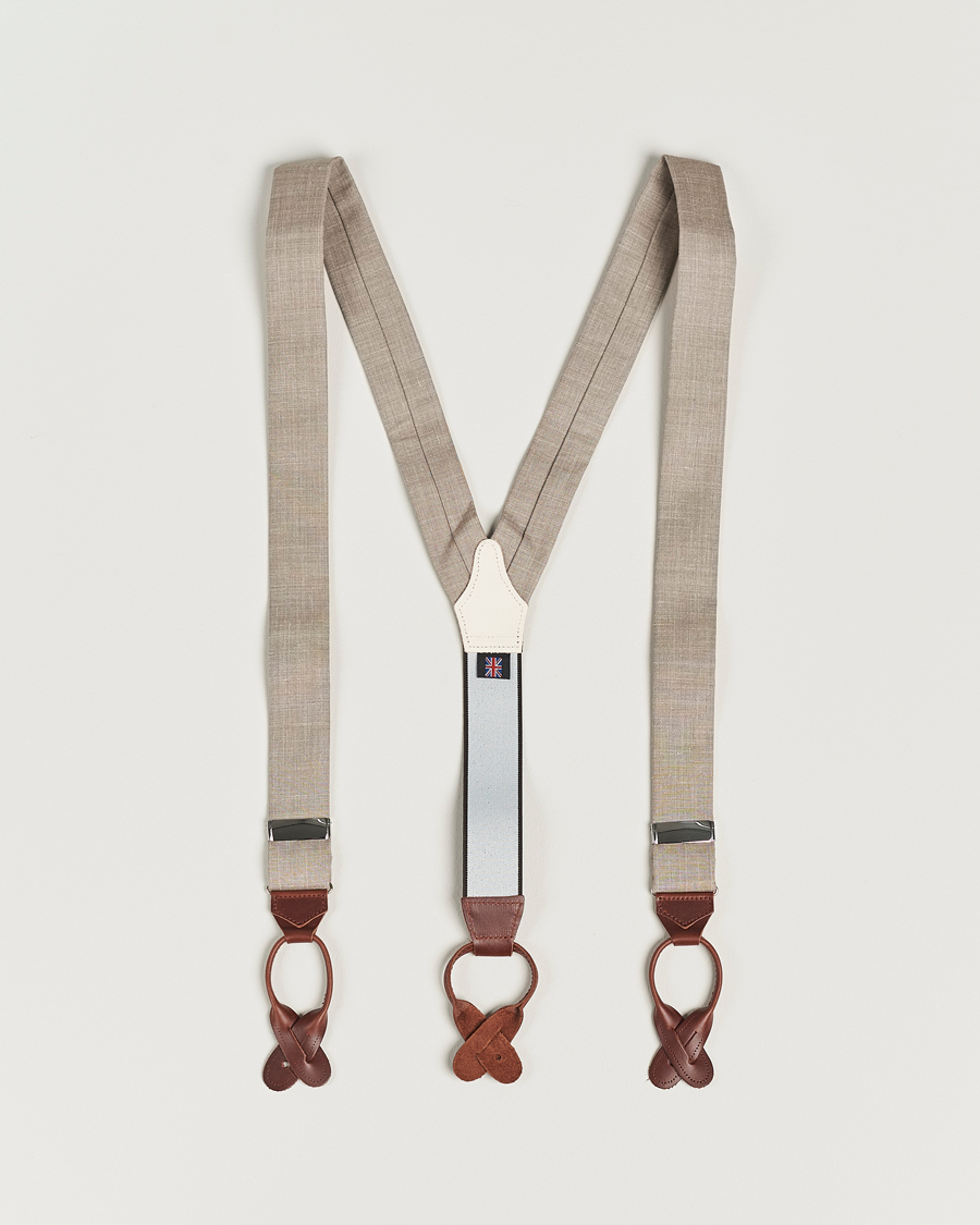 Herre | Bukseseler | Albert Thurston | Linen Braces Beige