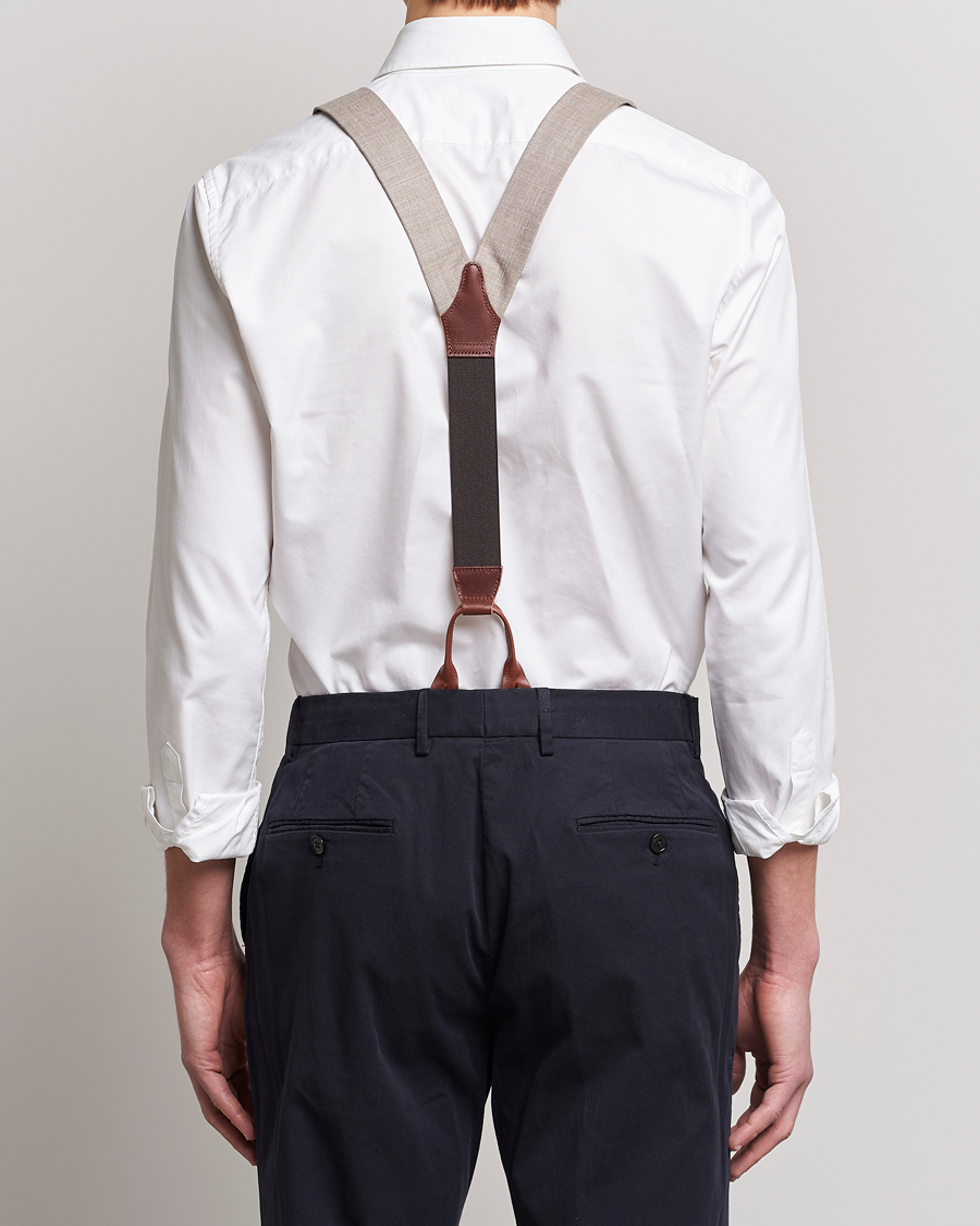 Herre | Bukseseler | Albert Thurston | Linen Braces Beige