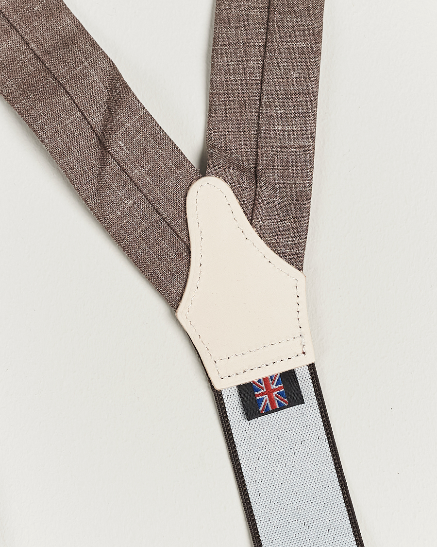 Herre | Albert Thurston Linen Braces Brown | Albert Thurston | Linen Braces Brown