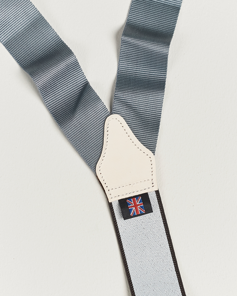 Herre | Bukseseler | Albert Thurston | Elastic Ribbed Rigid Braces 35mm Dove Grey