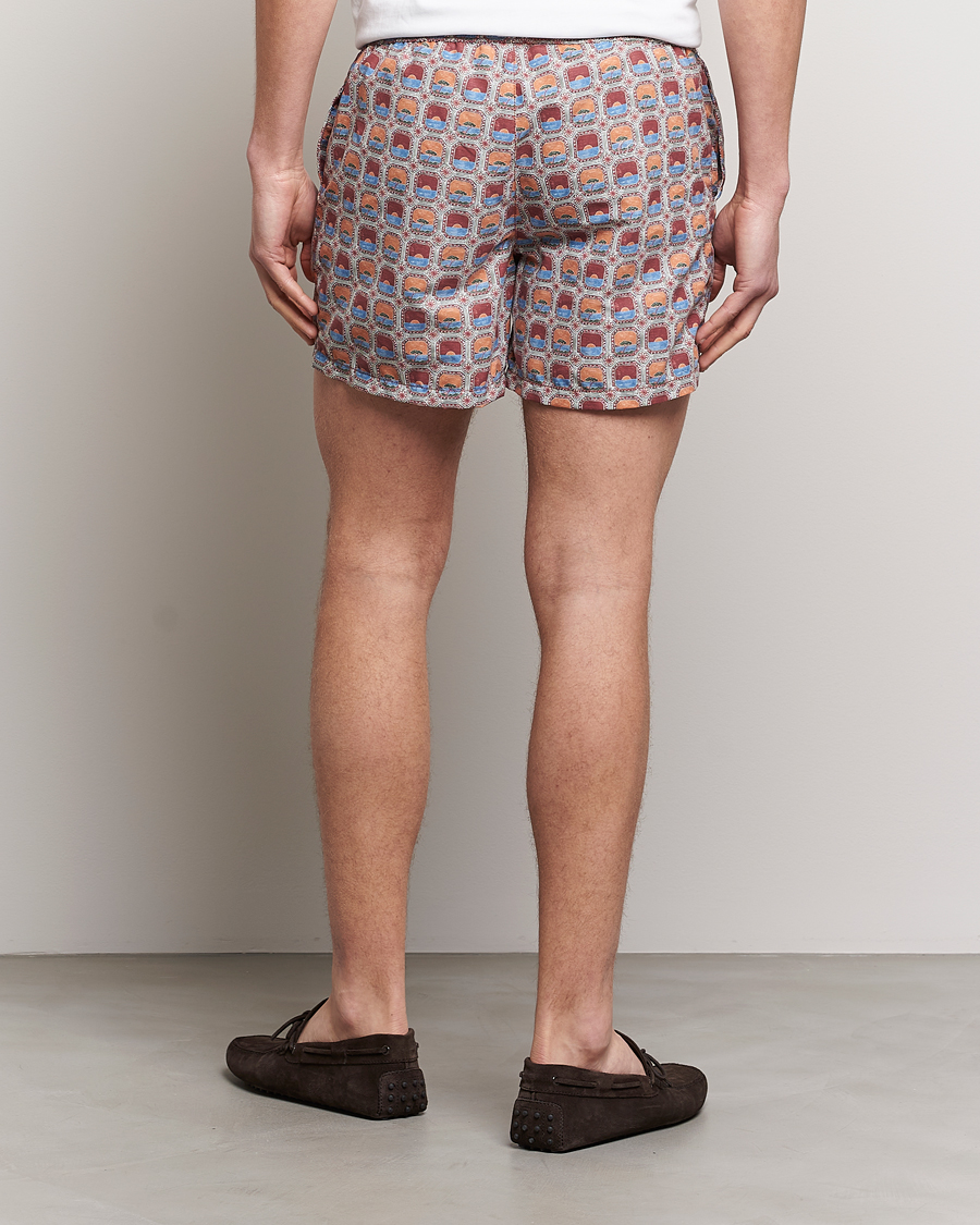 Herre | Badeshorts | Ripa Ripa | Printed Swimshorts Red/Blue