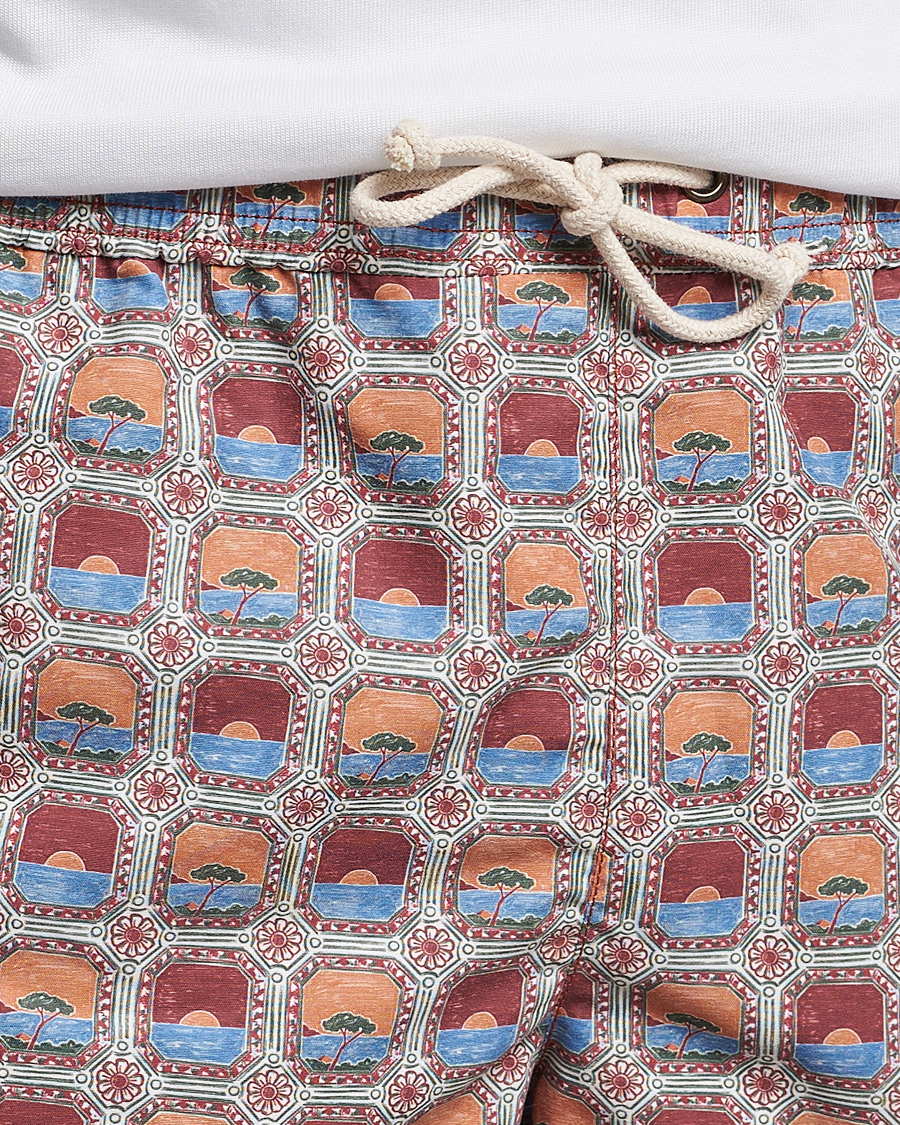 Herre | Badeshorts | Ripa Ripa | Printed Swimshorts Red/Blue