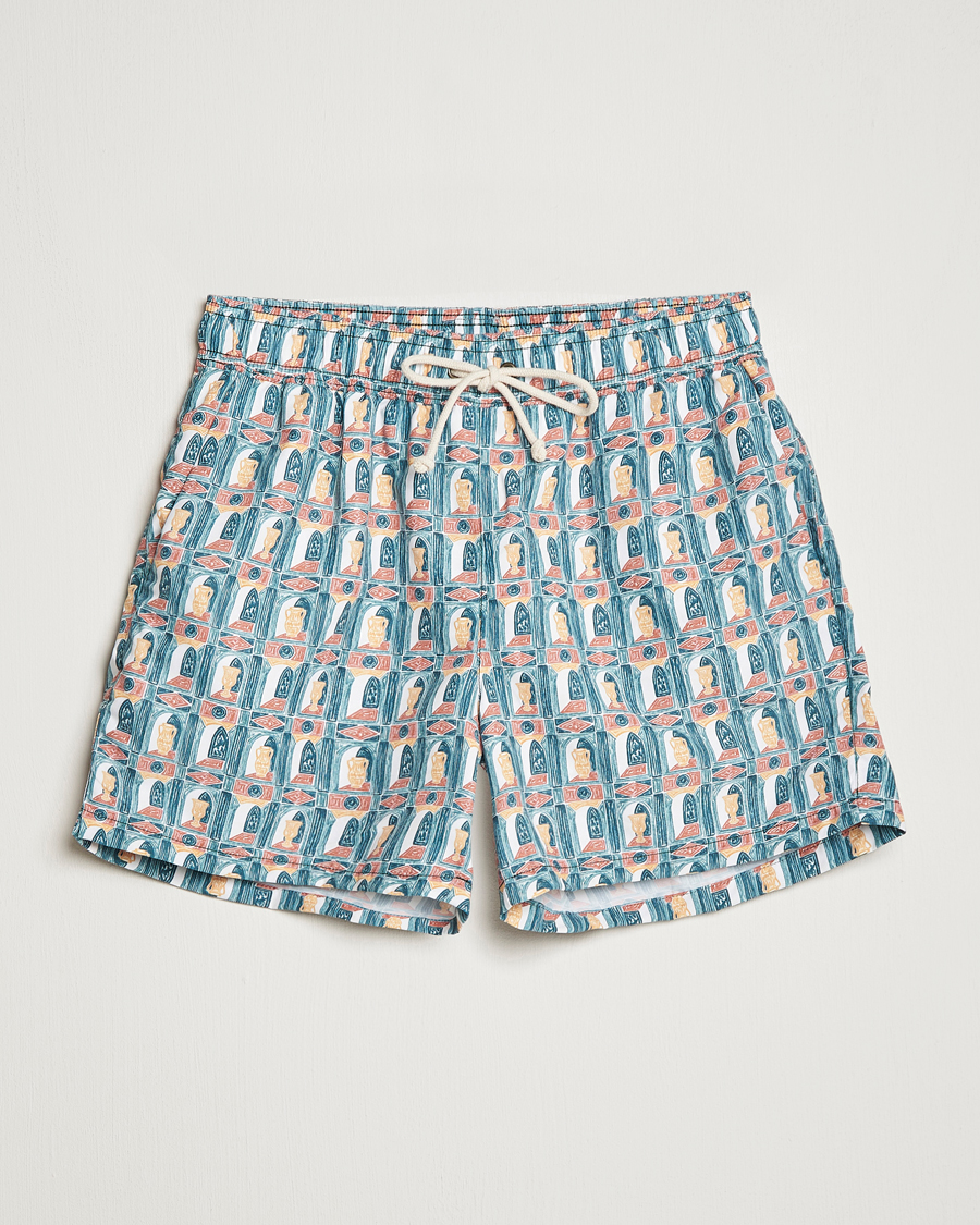 Herre | Badeshorts | Ripa Ripa | Printed Swimshorts Green