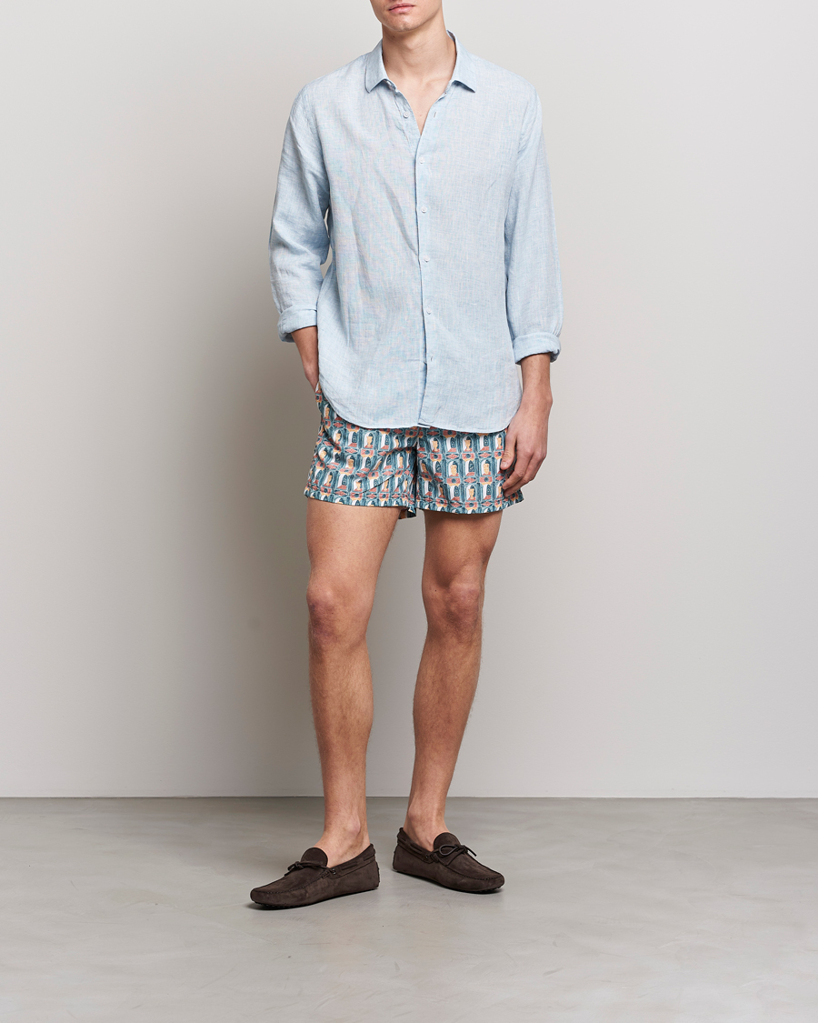 Herre | Badeshorts | Ripa Ripa | Printed Swimshorts Green