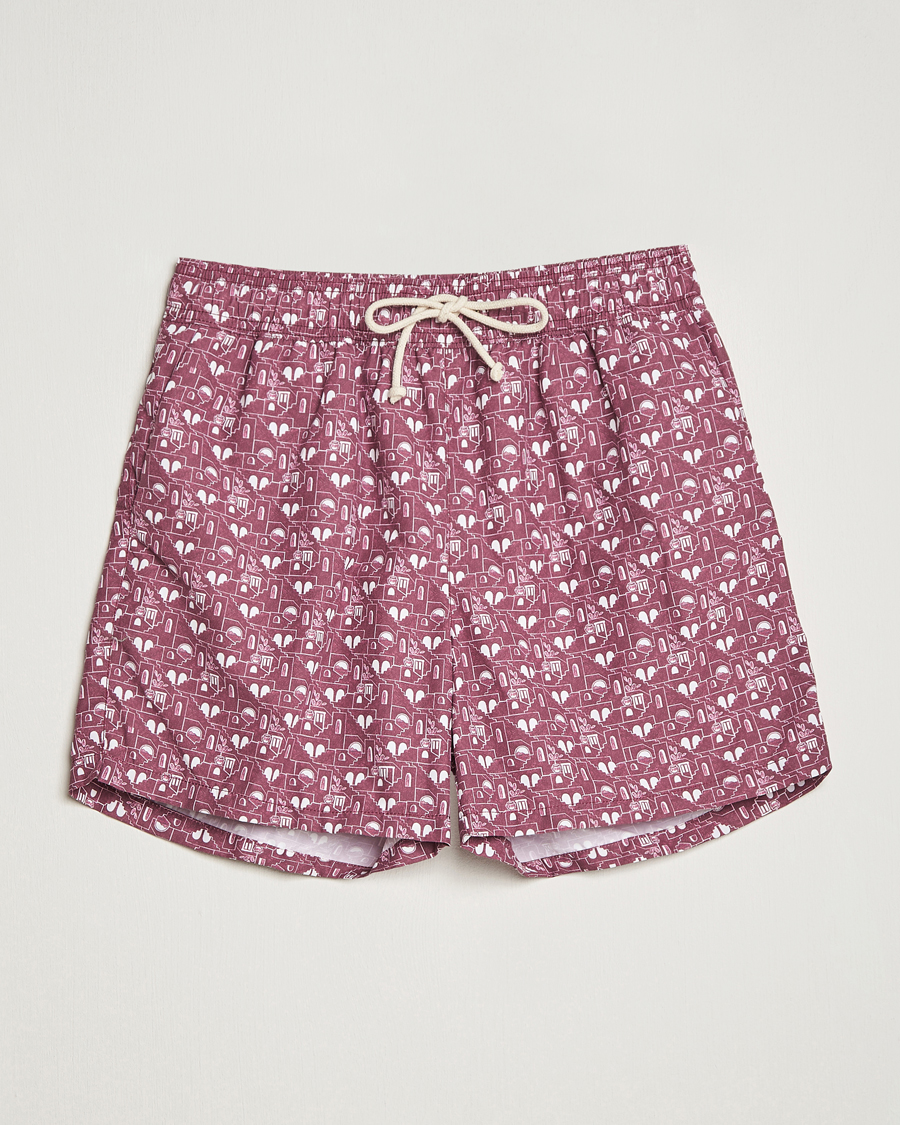 Herre | Badeshorts | Ripa Ripa | Printed Swimshorts Red