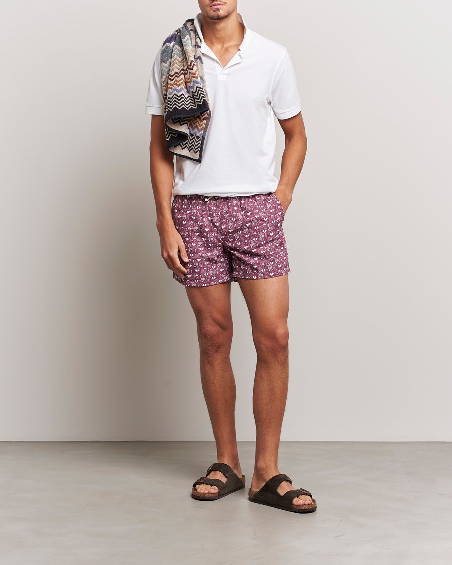 Herre | Badeshorts | Ripa Ripa | Printed Swimshorts Red