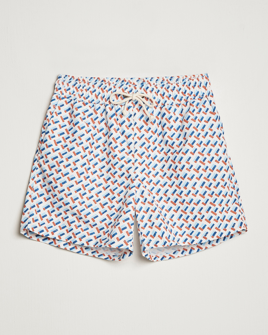 Herre | Badeshorts | Ripa Ripa | Printed Swimshorts Off White