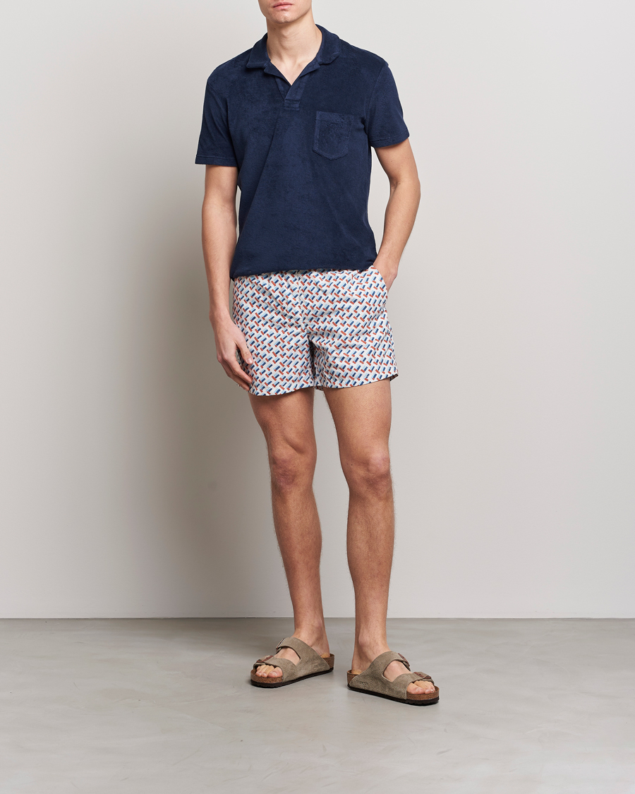 Herre | Badeshorts | Ripa Ripa | Printed Swimshorts Off White