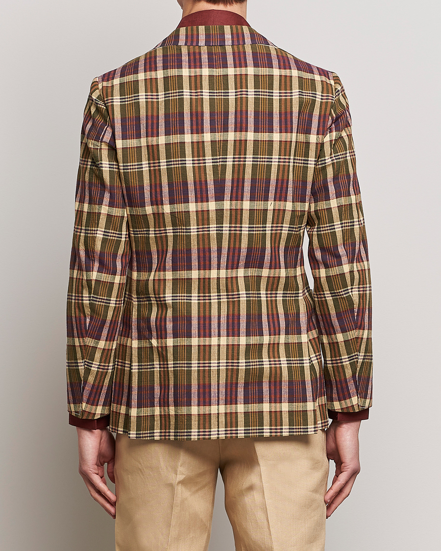 Herre | Dressjakker | Beams F | Patch Pocket Blazer Dark Brown Madras