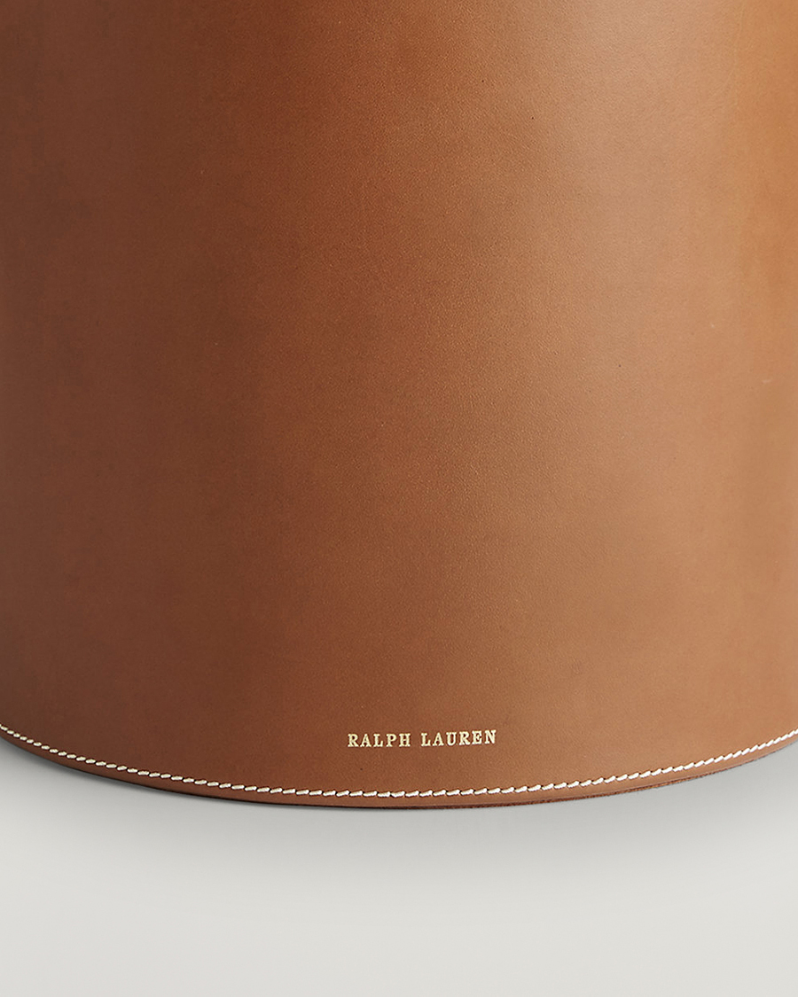 Herre |  | Ralph Lauren Home | Brennan Leather Waste Bin Saddle Brown