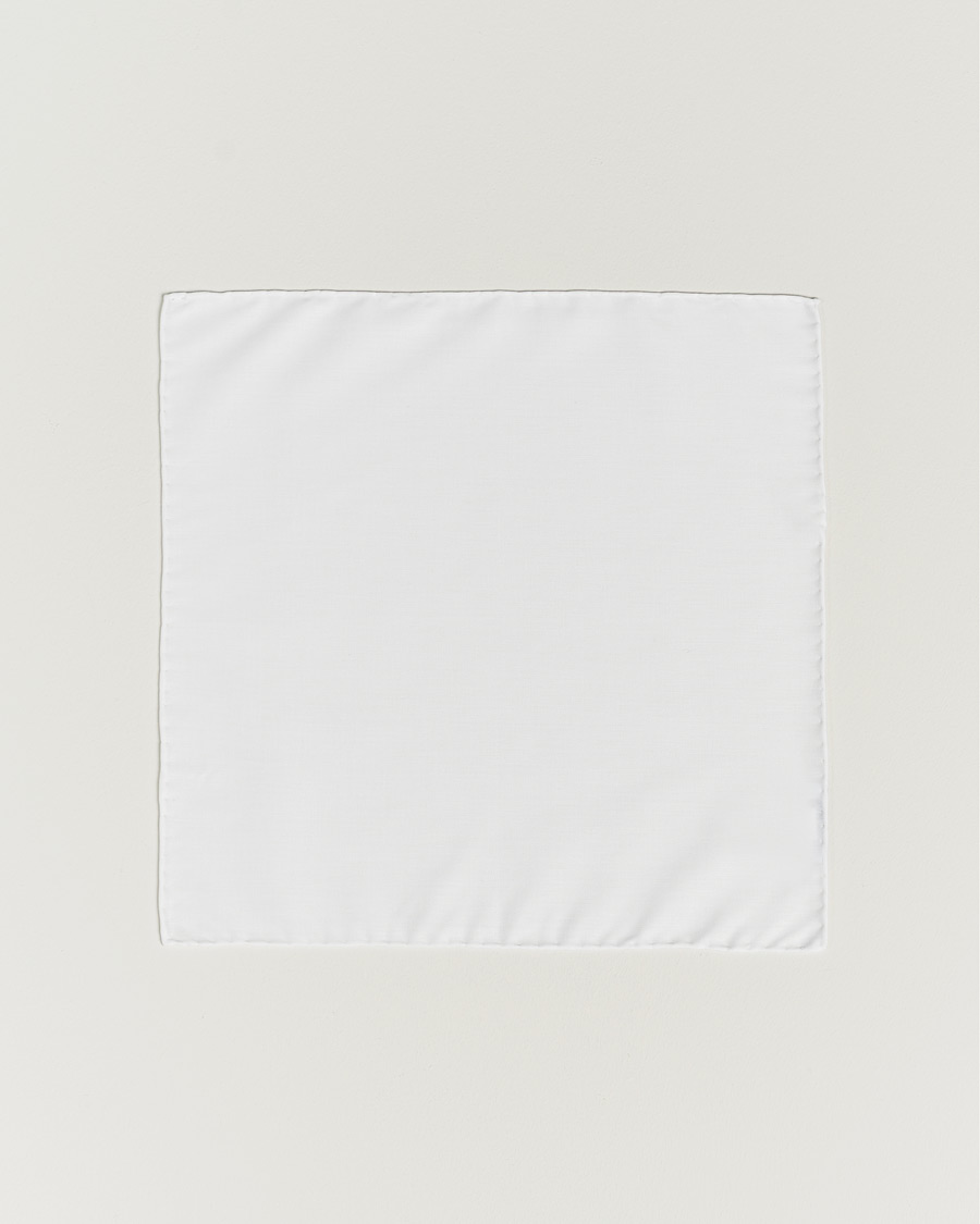 Herre | Eton | Eton | Signature Twill Pocket Square White