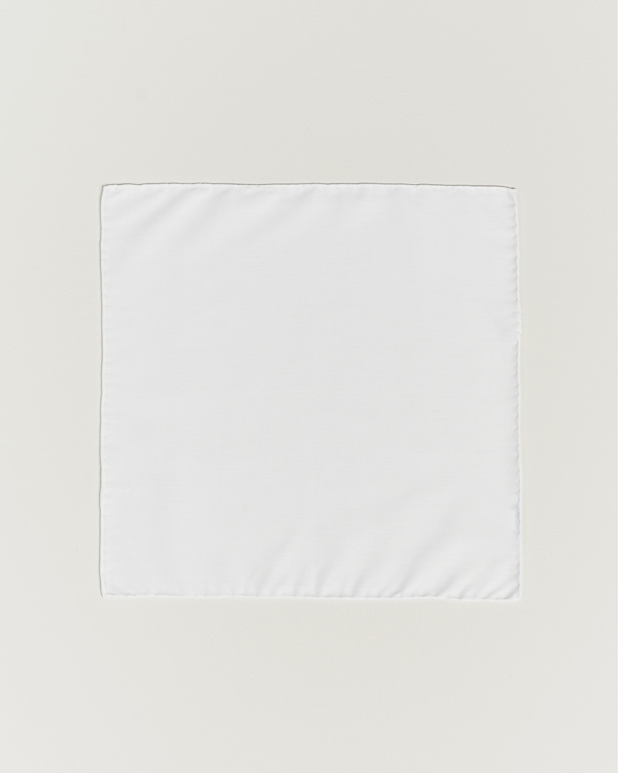 Herre | Lommetørklær | Eton | Signature Twill Pocket Square White