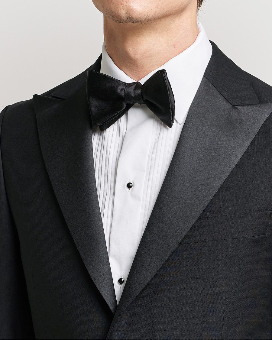 Herre | Business & Beyond | Eton | Pre-Tied Silk Bow Tie Black