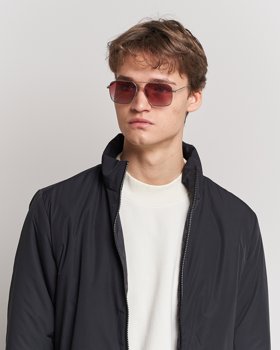Herre | Pilotsolbriller | CHIMI | Aviator Sunglasses Frosted Red