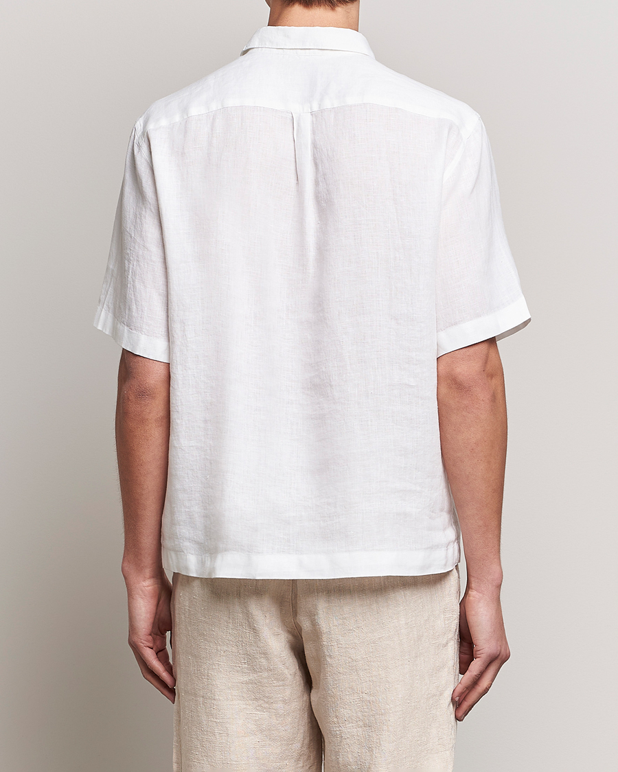 Herre | Skjorter | Oscar Jacobson | Regular Fit City Signature Linen Shirt White