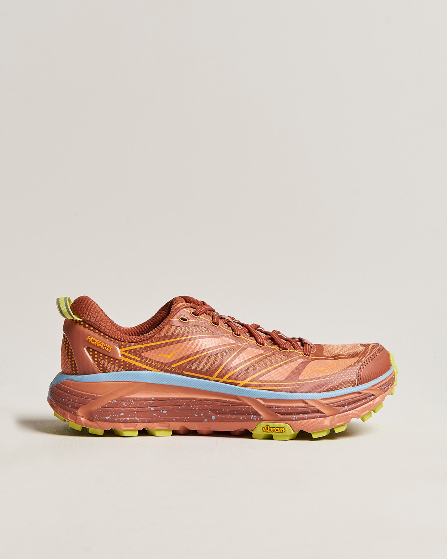 Herre | Mafate Speed 2 Baked Clay/Radiant Yellow | Hoka One One | Mafate Speed 2 Baked Clay/Radiant Yellow