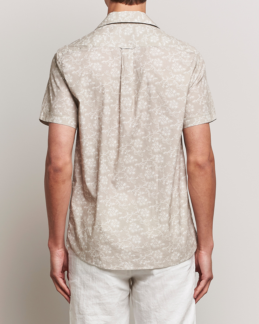 Herre | Skjorter | Morris | Printed Short Sleeve Shirt Khaki