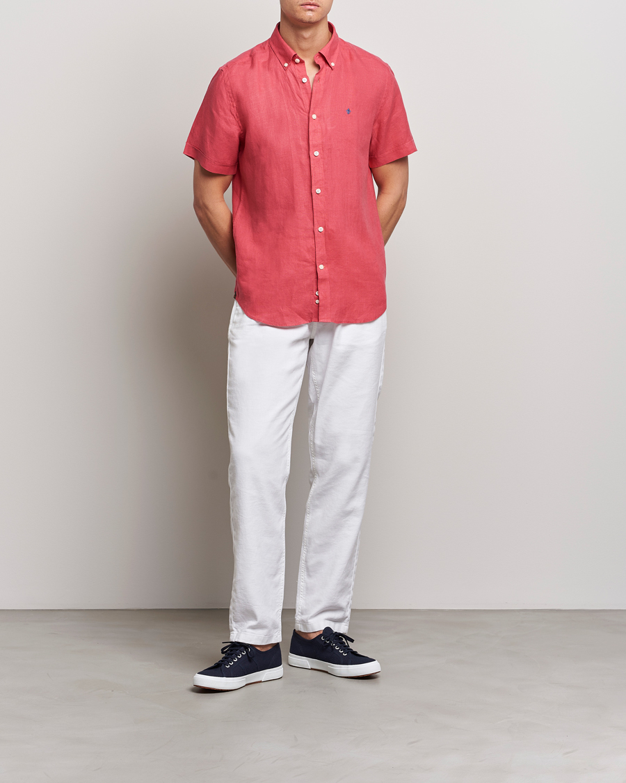 Herre | Bukser | Morris | Fenix Linen Drawstring Trousers White