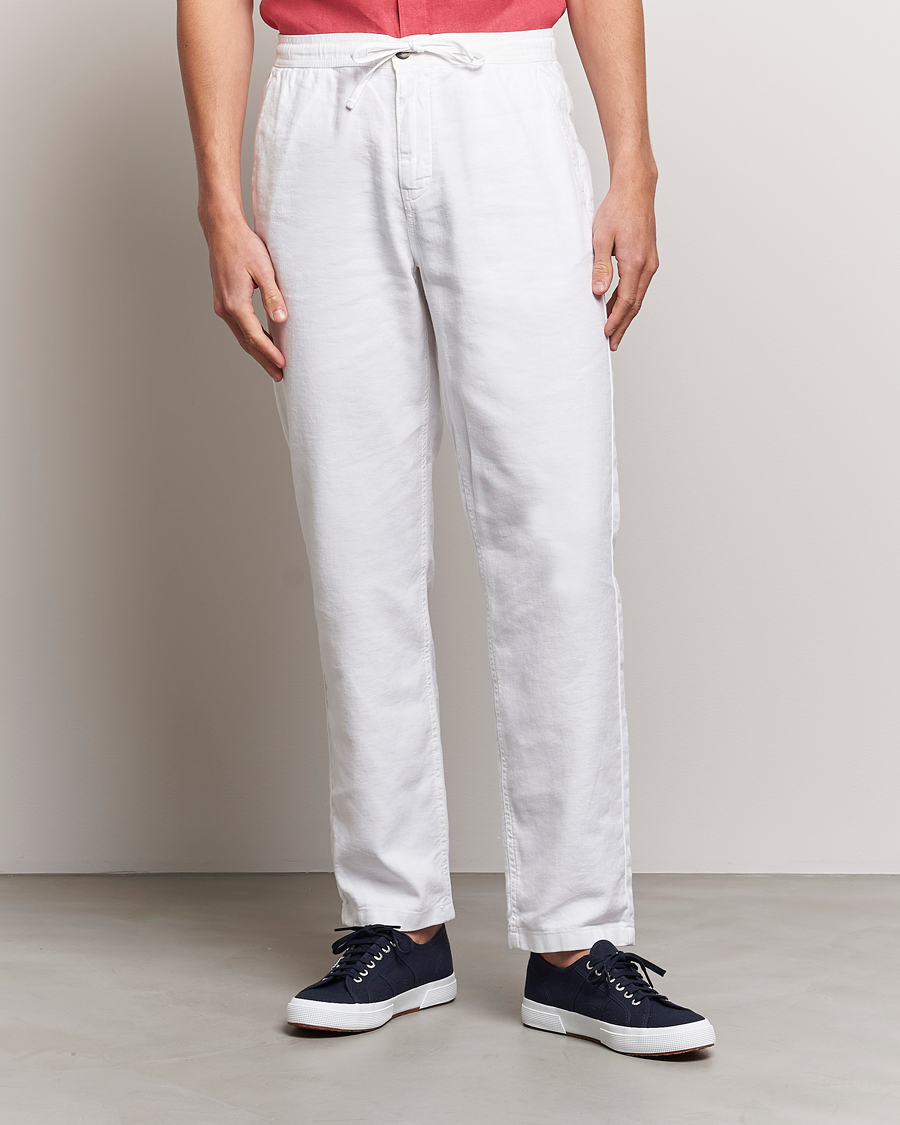 Herre |  | Morris | Fenix Linen Drawstring Trousers White