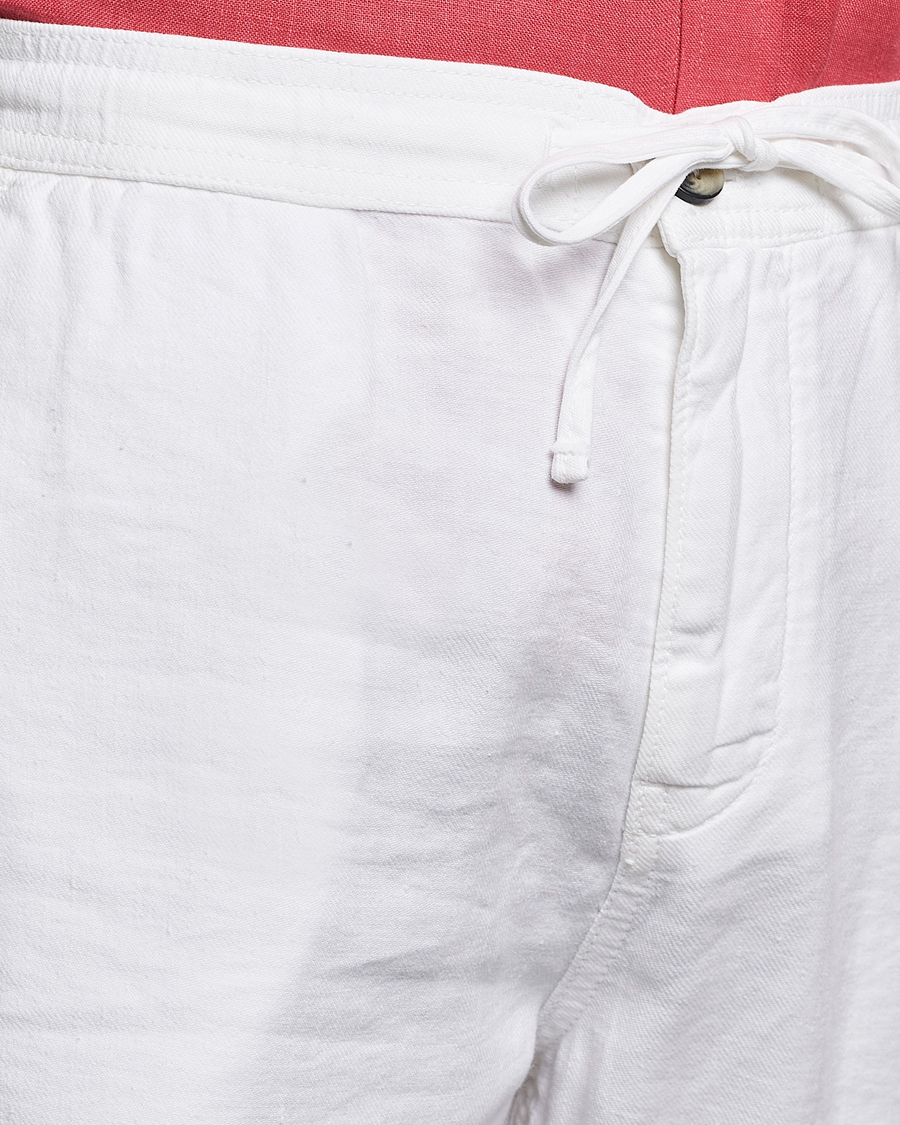 Herre | Bukser | Morris | Fenix Linen Drawstring Trousers White