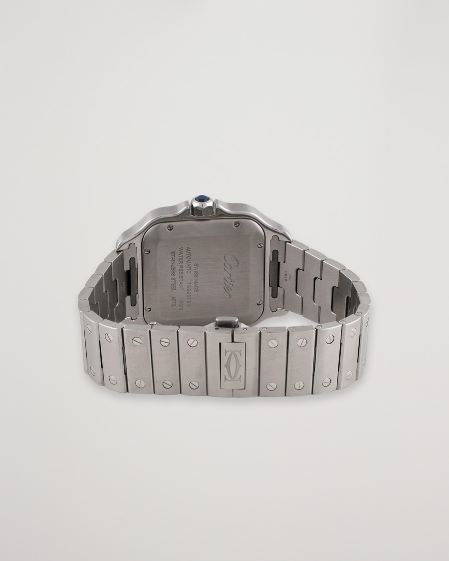 Herre | Pre-Owned & Vintage Watches | Cartier Pre-Owned | Santos De Cartier Steel White