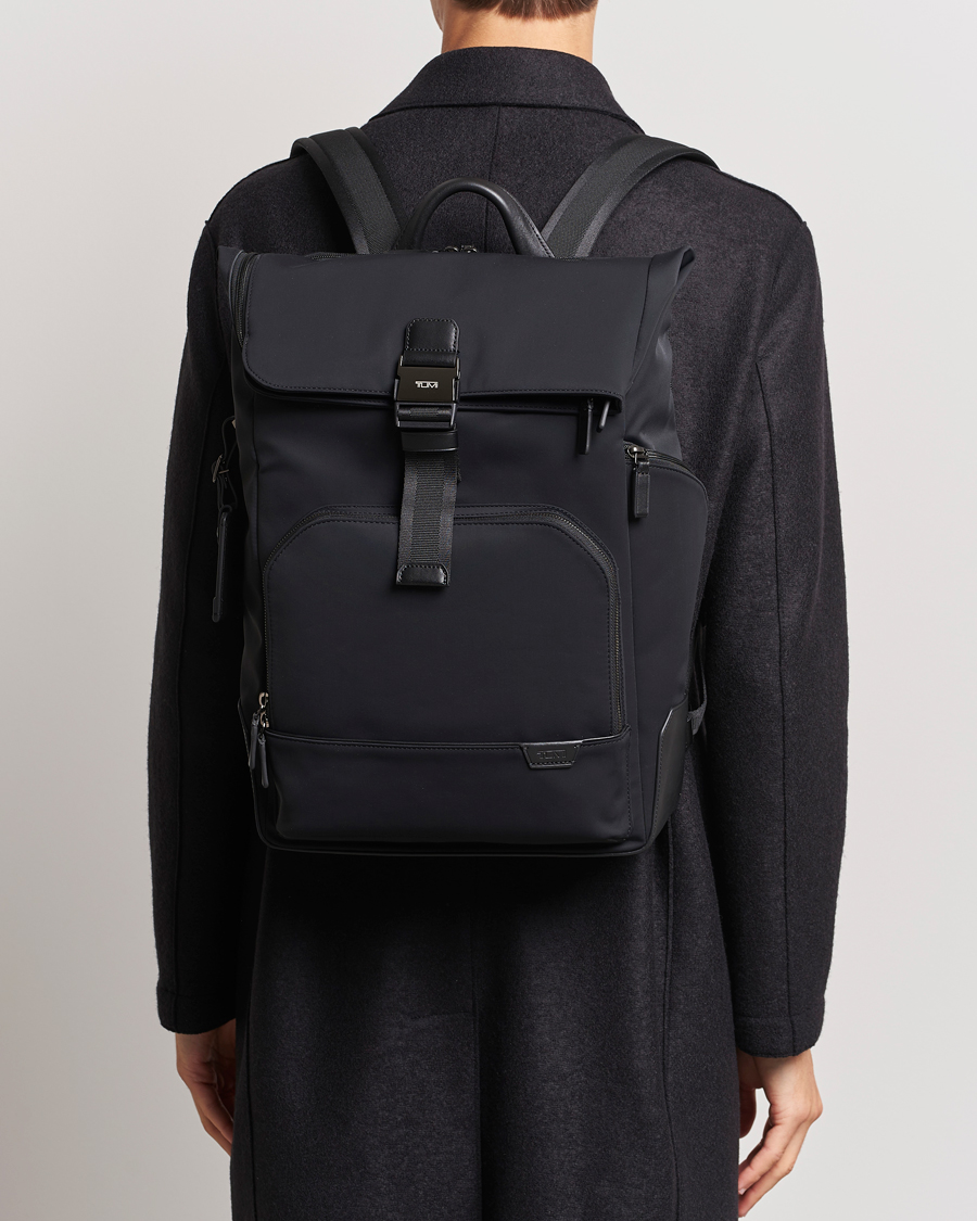 Herre | | TUMI | Harrison Osborn Roll Top Backpack Black
