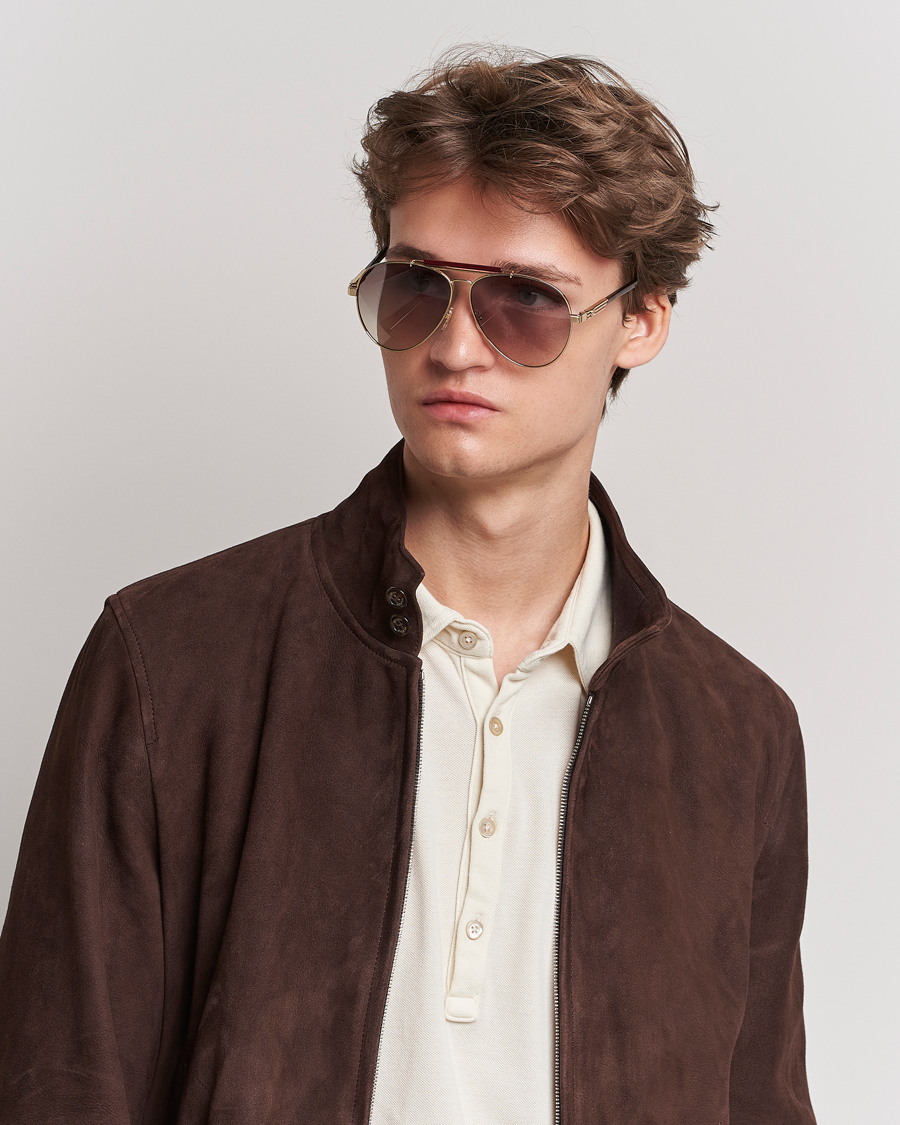 Herre | Solbriller | Gucci | GG1287S Sunglasses Havana/Gold