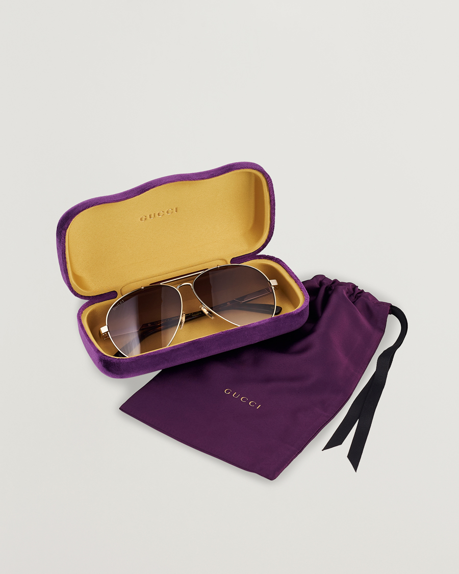 Herre | Solbriller | Gucci | GG1287S Sunglasses Havana/Gold