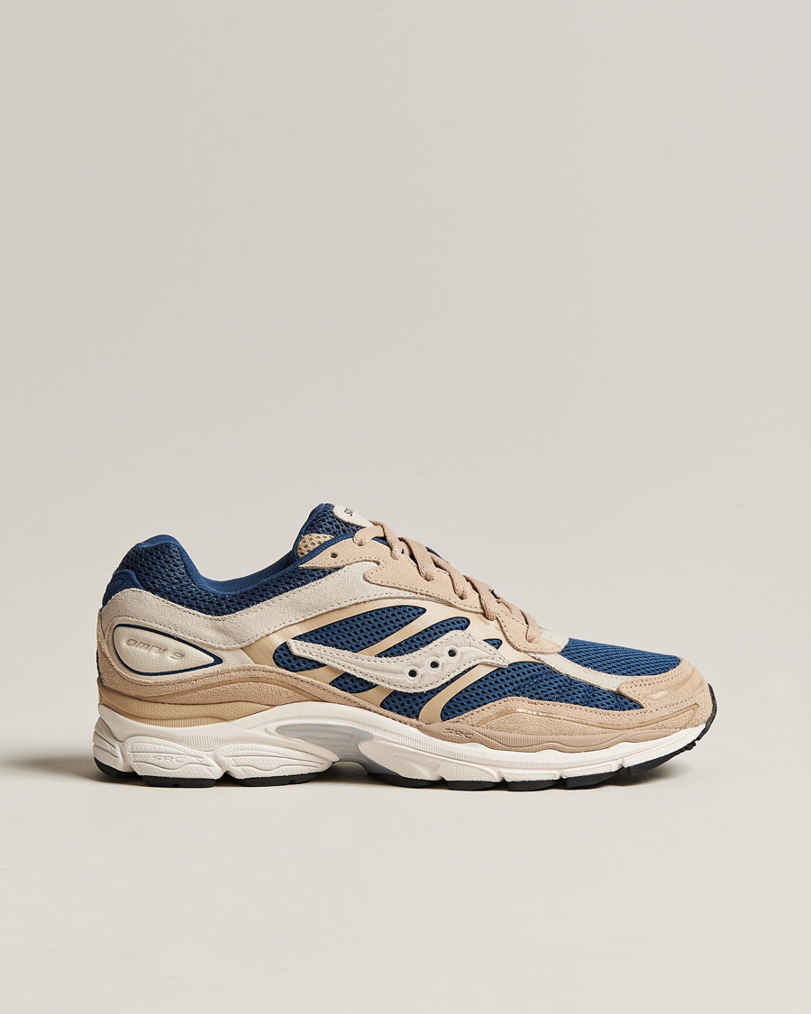 Herre | Saucony Progrid Omni 9 Running Sneaker Beige/Blue | Saucony | Progrid Omni 9 Running Sneaker Beige/Blue