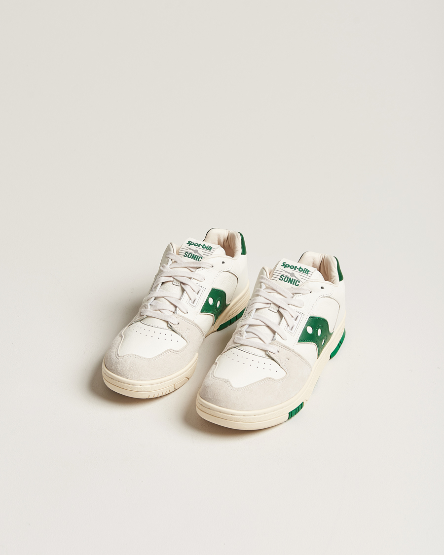 Herre |  | Saucony | Sonic Vintage Leather Sneaker White