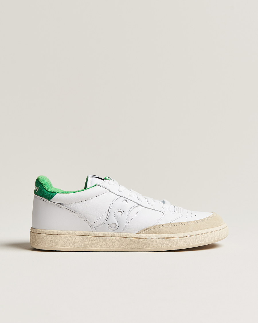 Herre | Saucony Jazz Court Leather Sneaker White/Green | Saucony | Jazz Court Leather Sneaker White/Green