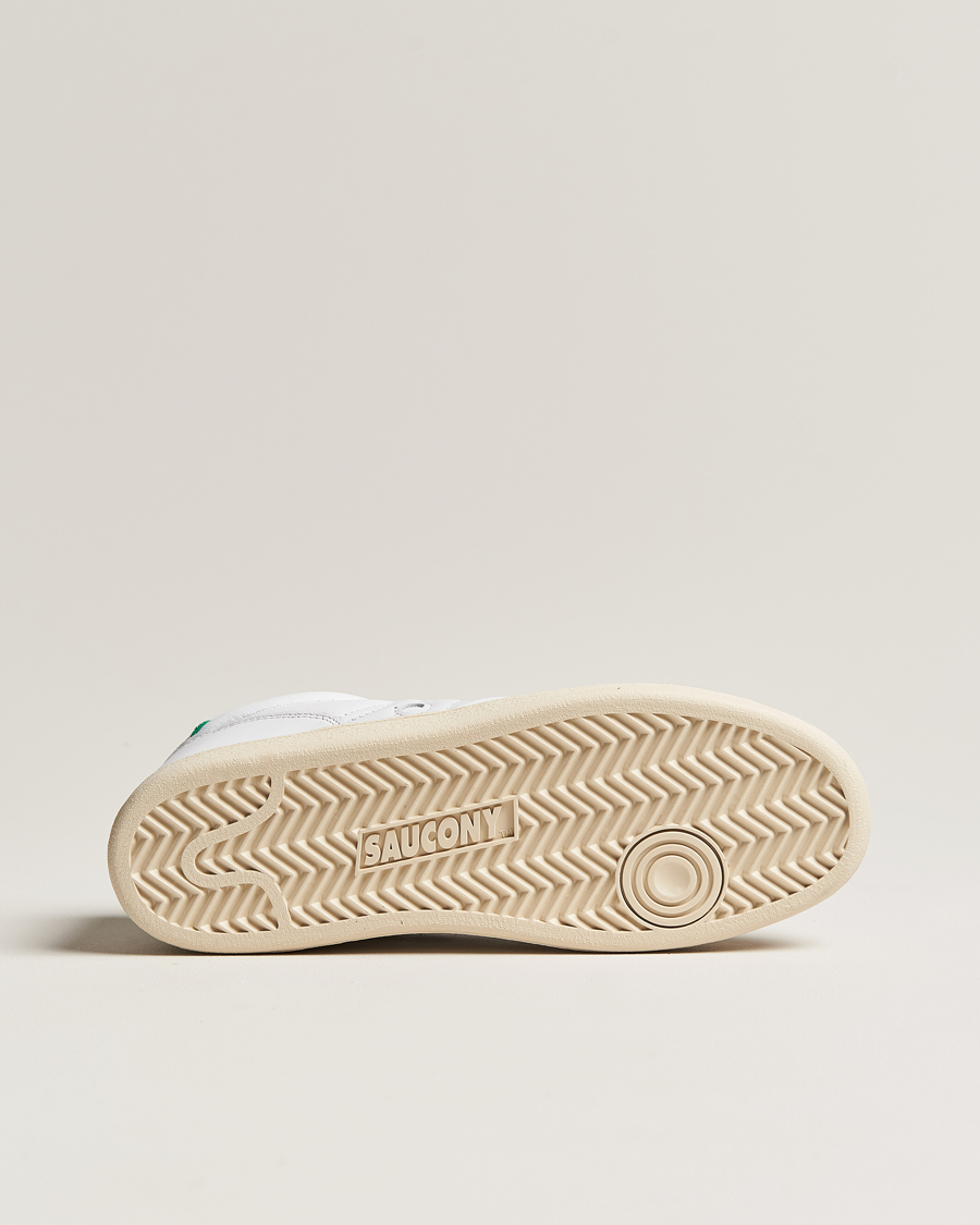 Herre | Saucony Jazz Court Leather Sneaker White/Green | Saucony | Jazz Court Leather Sneaker White/Green