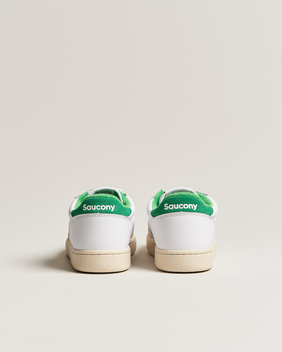 Herre | Saucony Jazz Court Leather Sneaker White/Green | Saucony | Jazz Court Leather Sneaker White/Green