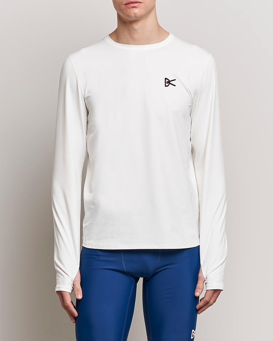 Herre | Klær | District Vision | Deva-Tech Long Sleeve T-Shirt White