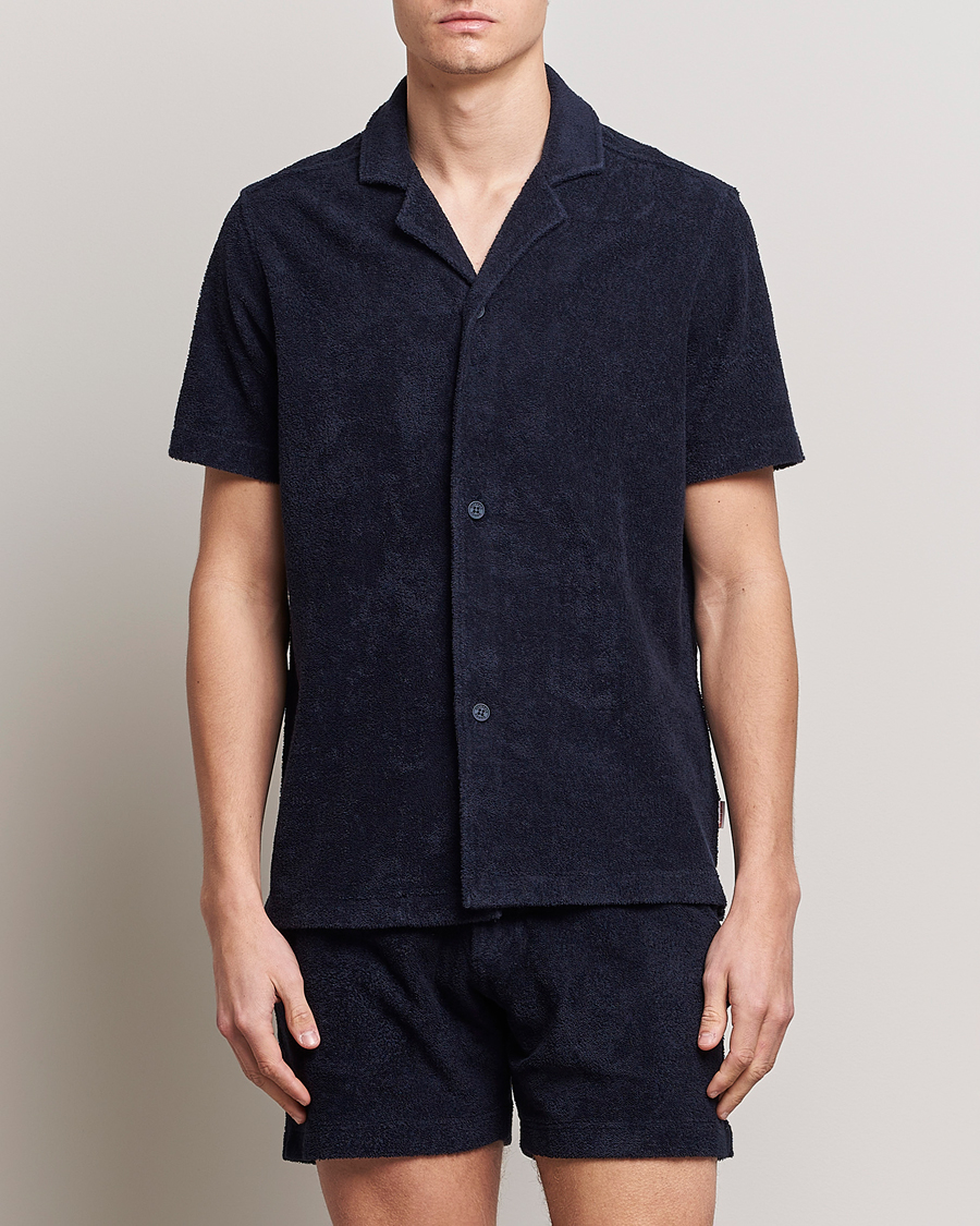 Herre |  | Orlebar Brown | Howell Short Sleeve Terry Shirt Night Iris