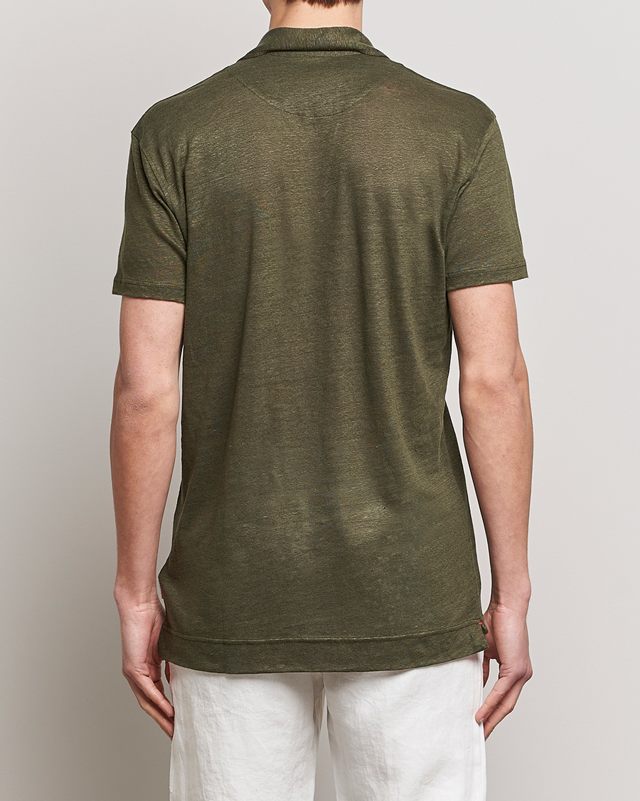 Herre | Pikéer | Orlebar Brown | Felix Placket Short Sleeve Linen Polo Palm