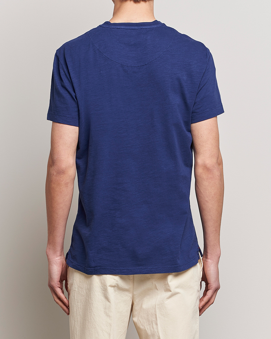 Herre | T-Shirts | Orlebar Brown | OB Classic Garment Dyed Cotton T-Shirt Lagoon Blue