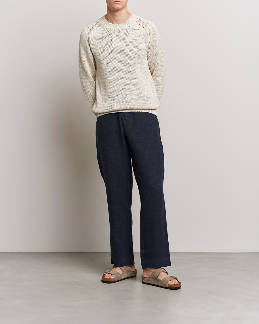 Herre | Gensere | Orlebar Brown | Lippen Organic Cotton Sweatshirt White Sand