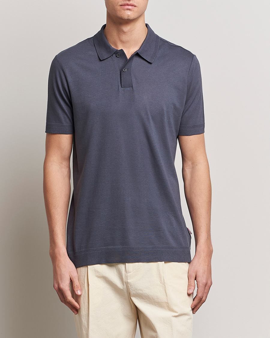 Herre | Pikéer | Orlebar Brown | Jarrett Knitted Rib Polo Piranha Grey
