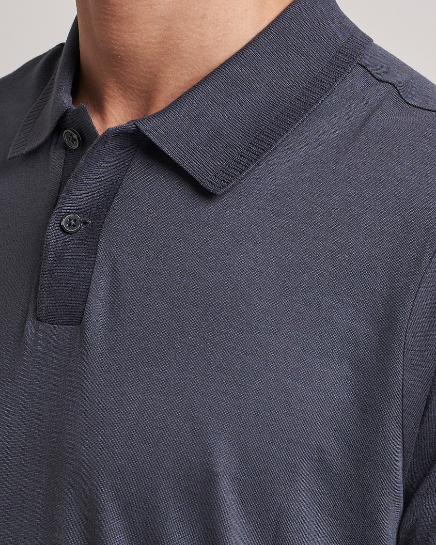Herre | Pikéer | Orlebar Brown | Jarrett Knitted Rib Polo Piranha Grey
