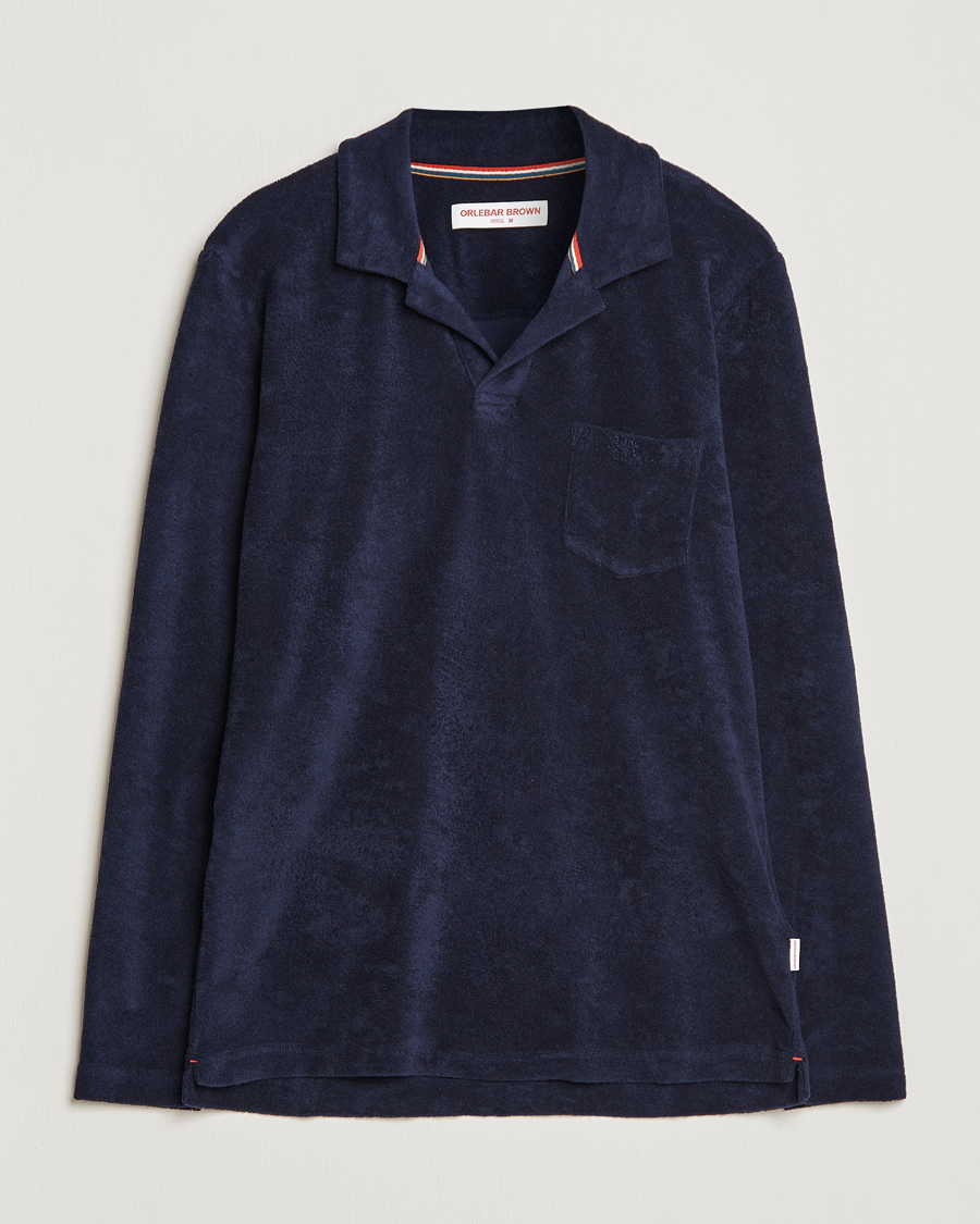 Herre | Gensere | Orlebar Brown | Terry Long Sleeve OB Stripe Night Iris