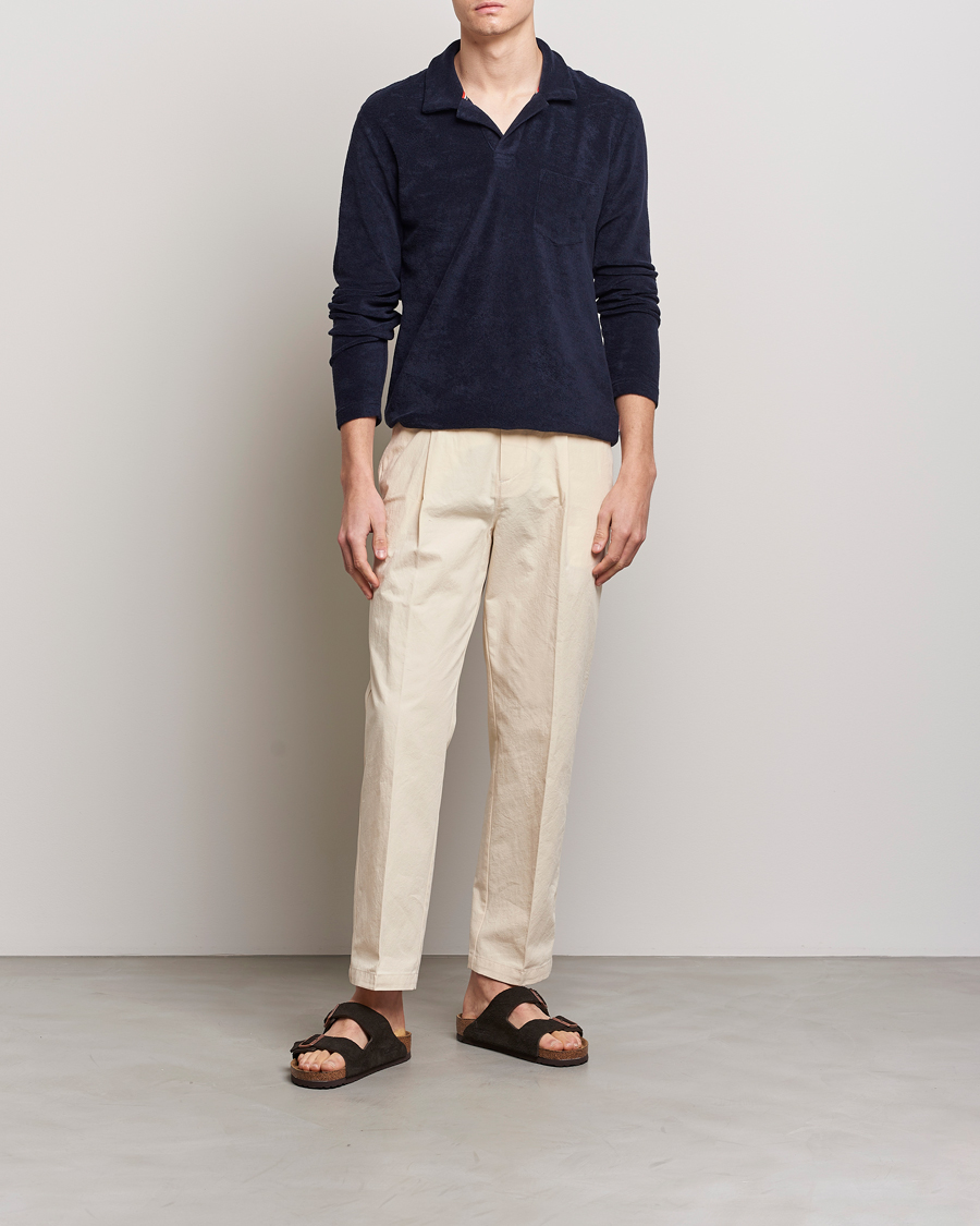 Herre | Gensere | Orlebar Brown | Terry Long Sleeve OB Stripe Night Iris