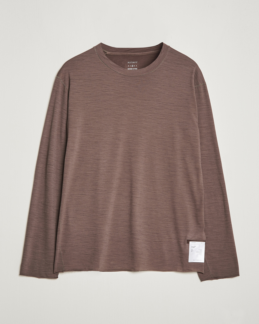Herre | T-Shirts | Satisfy | CloudMerino Long Tee Warm Stone