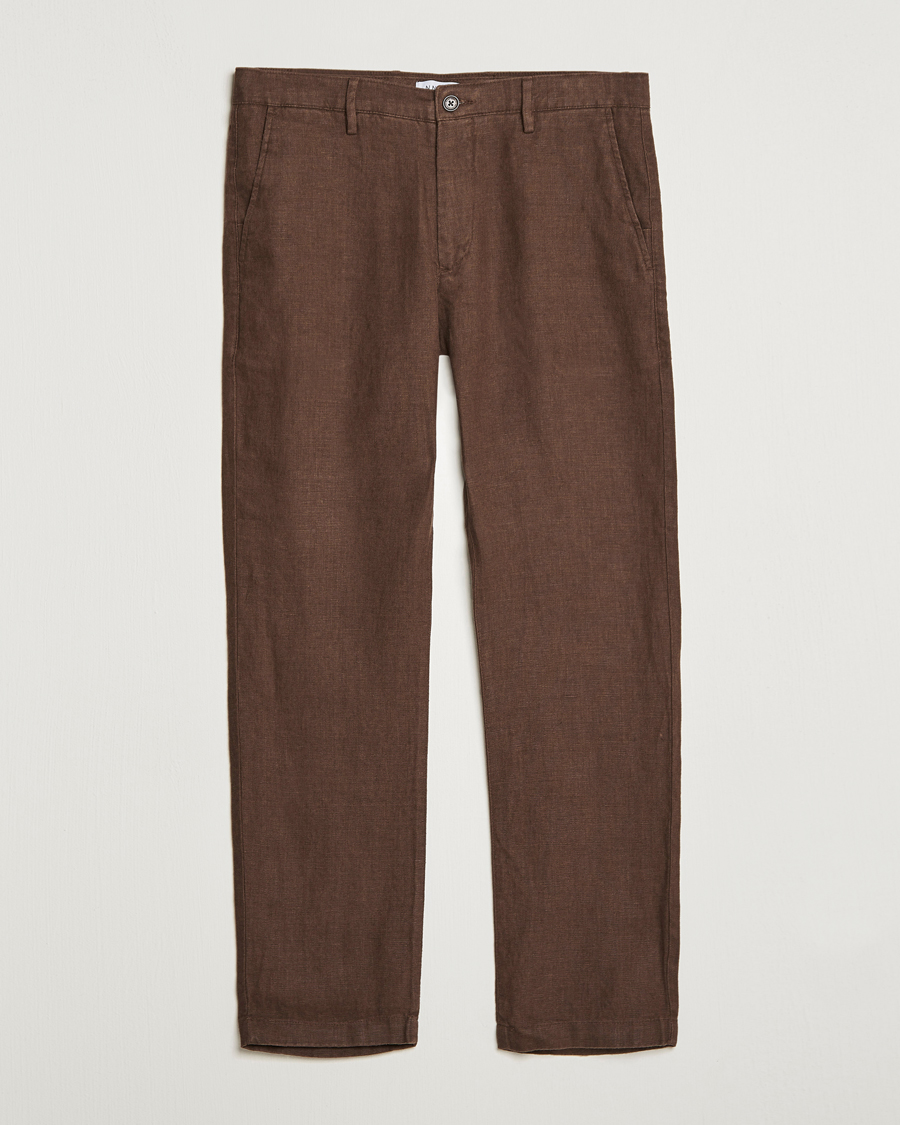Herre | Bukser | NN07 | Karl Linen Trousers Brown