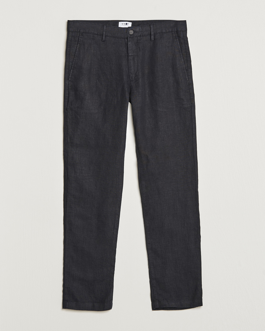 Herre | Bukser | NN07 | Karl Linen Trousers Black