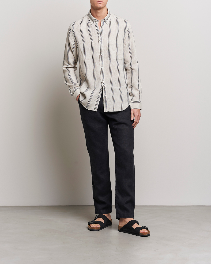 Herre | Bukser | NN07 | Karl Linen Trousers Black