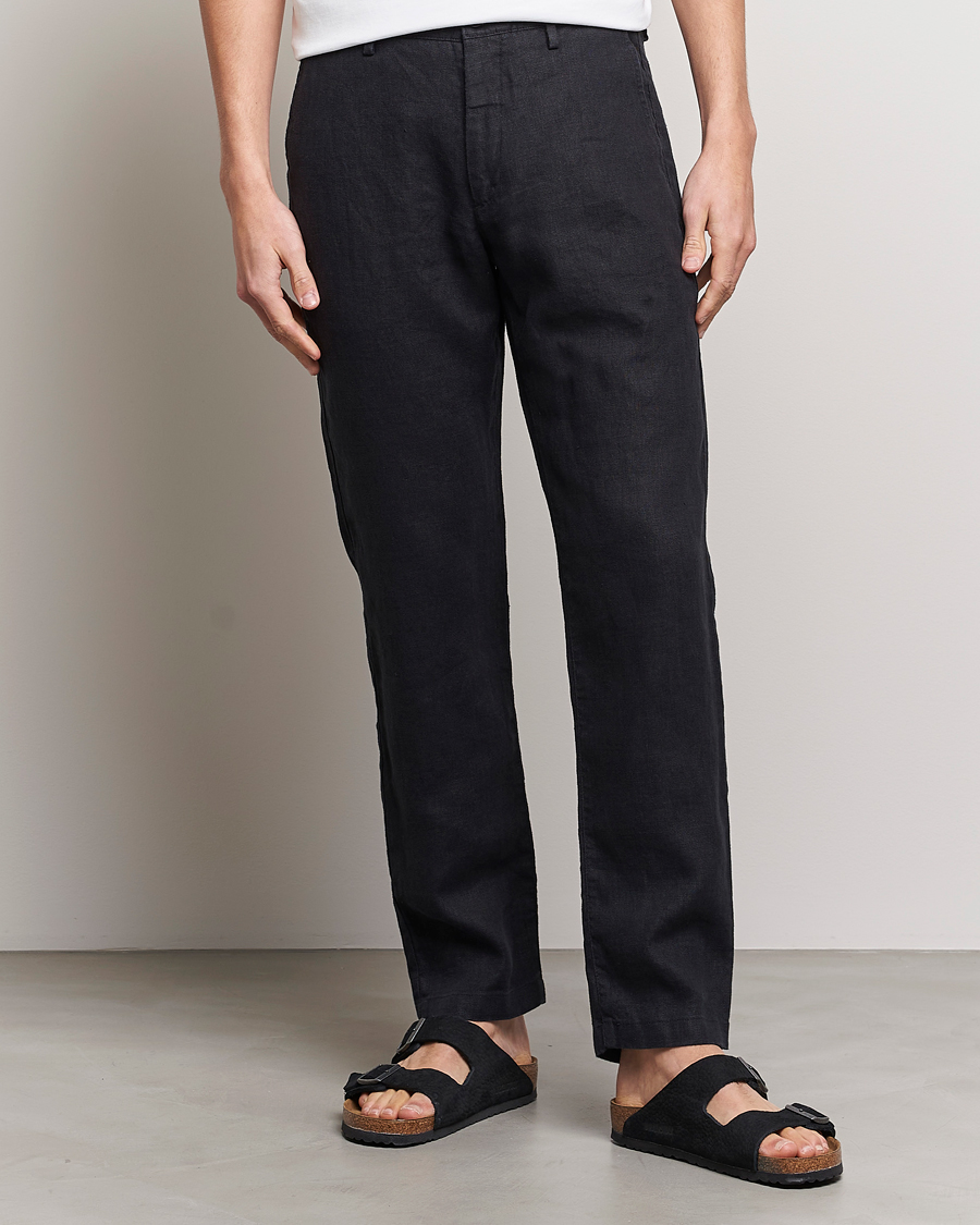 Herre | Linbukser | NN07 | Karl Linen Trousers Black