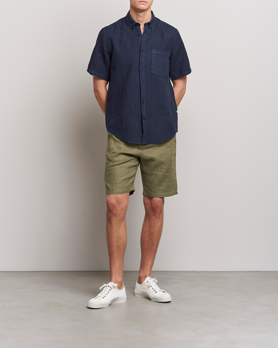 Herre | Shorts | NN07 | Crown Linen Shorts Army