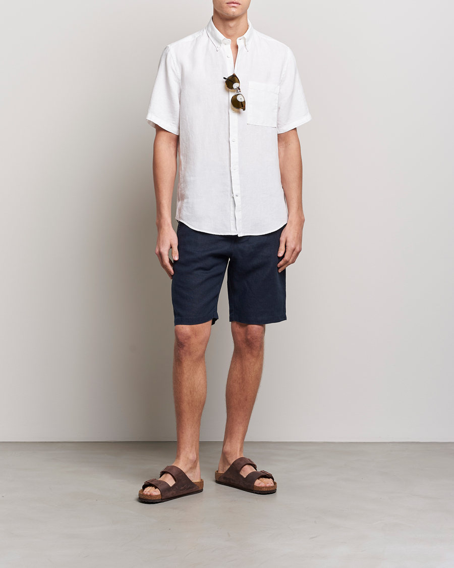 Herre | Shorts | NN07 | Crown Linen Shorts Navy